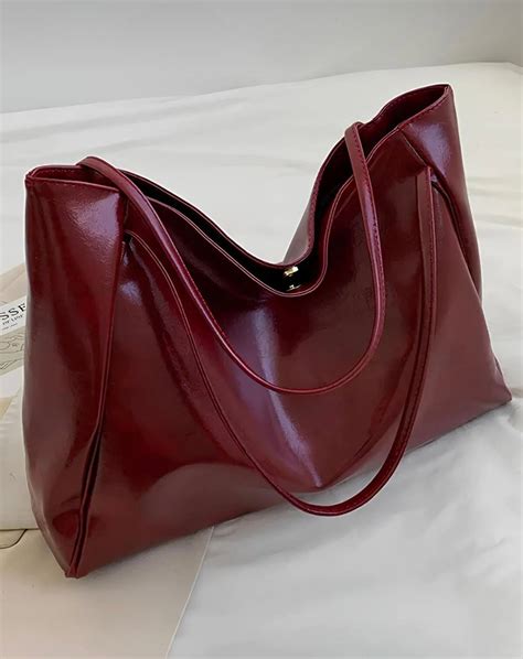 cherry red purse - dark cherry red bag.